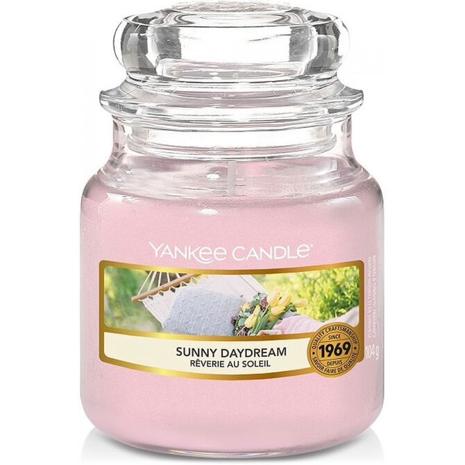 Yankee Candle vonná svíčka Classic ve skle malá Sunny Daydream 104 g Růžová