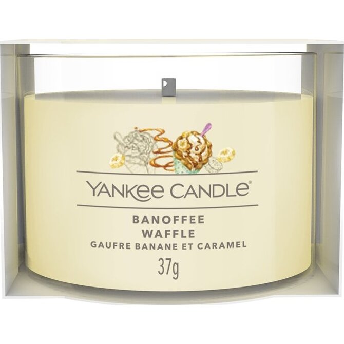 Yankee Candle votivní svíčka ve skle Banoffee Waffle 37g