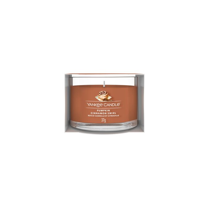 Yankee Candle votivní svíčka ve skle Pumpkin Cinnamon Swirl 37g