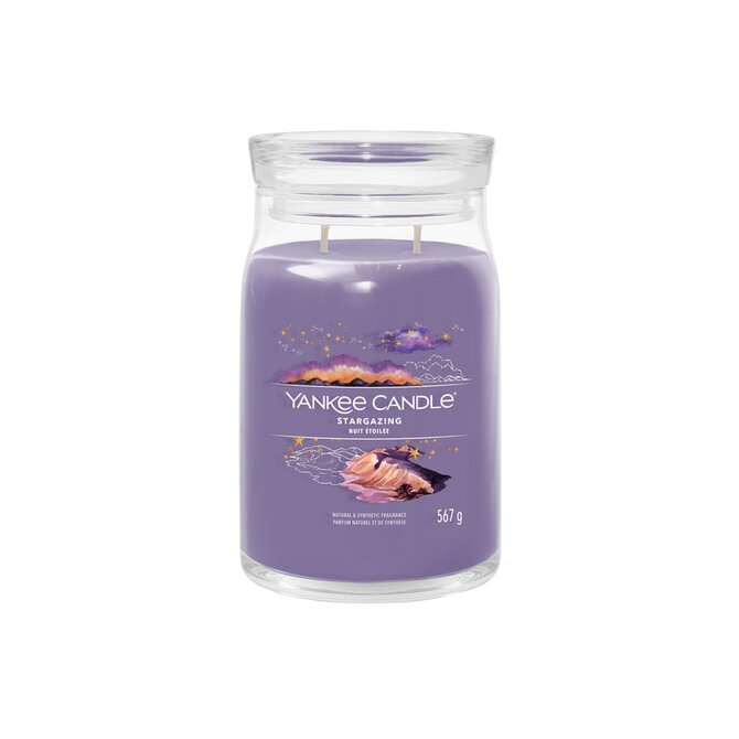 Yankee Candle vonná svíčka Signature ve skle velká Stargazing 567g Fialová