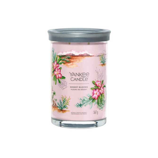 Yankee Candle vonná svíčka Tumbler ve skle velká Desert Blooms 567g Růžová