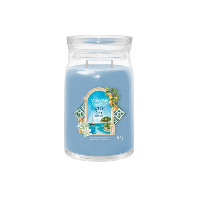 Yankee Candle vonná svíčka Signature ve skle velká Veľká Azure Sky 567g Modrá
