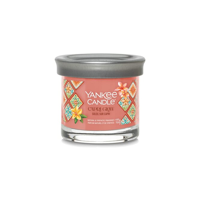 Yankee Candle vonná svíčka Tumbler ve skle malá Capri Glow 122g Růžová
