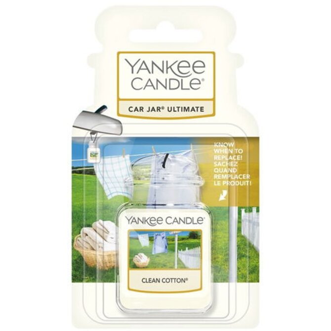 Yankee Candle Luxusní visačka do auta Ultimate Clean Cotton Bílá