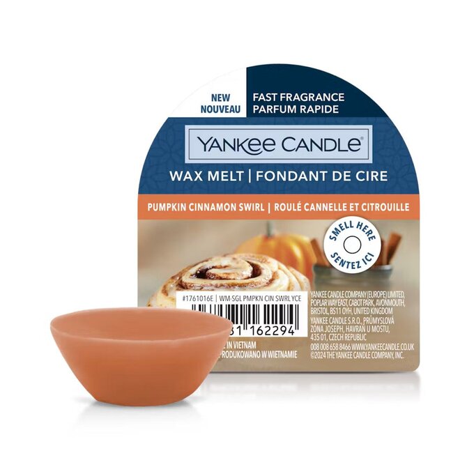 Yankee Candle vonný vosk Pumpkin Cinnamon Swirl 22g Oranžová