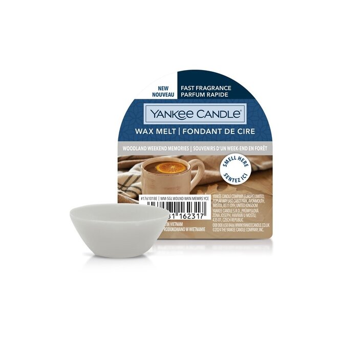 Yankee Candle vonný vosk Woodland Weekend Memories 22g Šedá