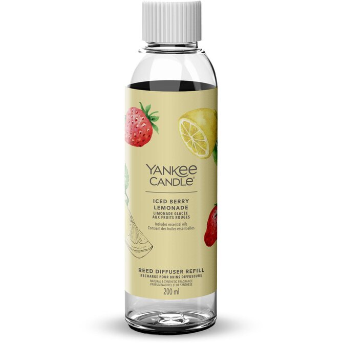 Yankee Candle Signature difuzér náhradní nápň 200ml Iced Berry Lemonade Žlutá