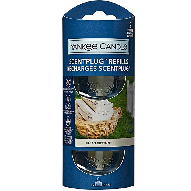 Yankee Candle Clean Cotton náplň do elektrického difuzéru 2x18,5ml