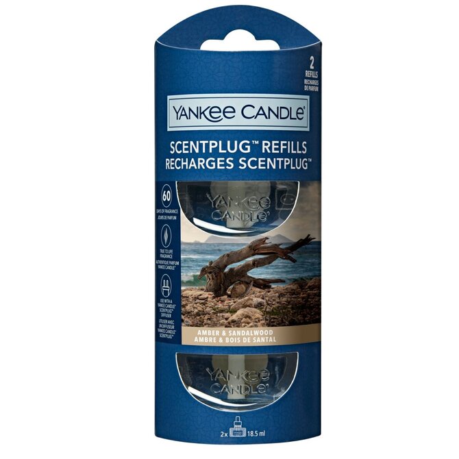 Yankee Candle Amber & Sandalwood náplň do elektrického difuzéru 2x18,5ml