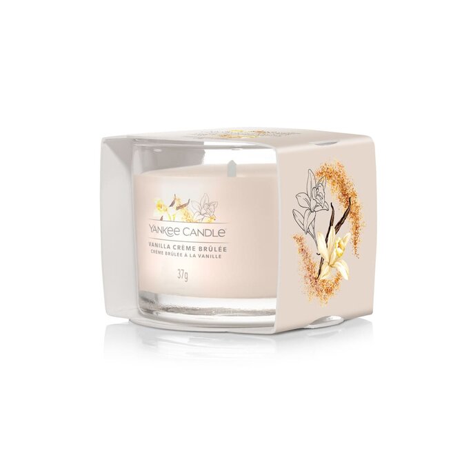 Yankee Candle mini svíčka Vanilla Crème Brulée 37g Krémová