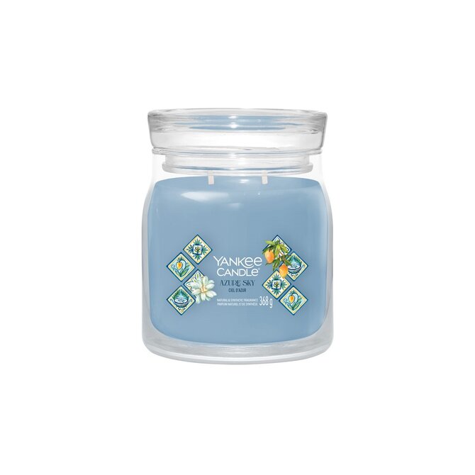 Yankee Candle vonná svíčka Signature ve skle střední Azure Sky 368g Modrá