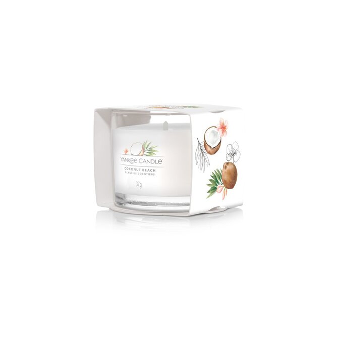 Yankee Candle votivní svíčka ve skle Coconut Beach 37g