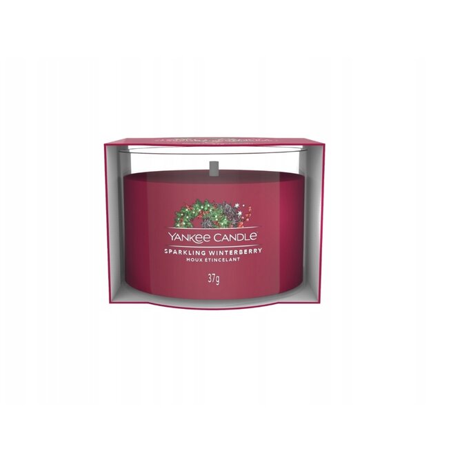 Yankee Candle votivní svíčka ve skle Sparkling Winterberry 37g