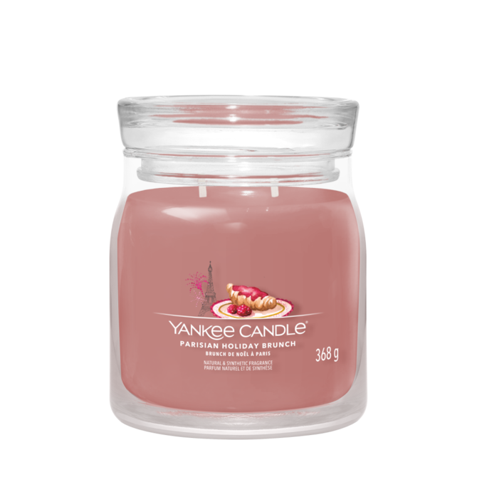 Yankee Candle vonná svíčka Signature ve skle střední Parisian holiday brunch 368g