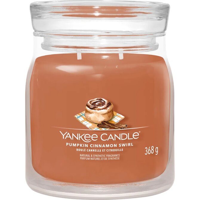 Yankee Candle vonná svíčka Signature 2 knoty Pumpkin Cinnamon Swirl 368 g