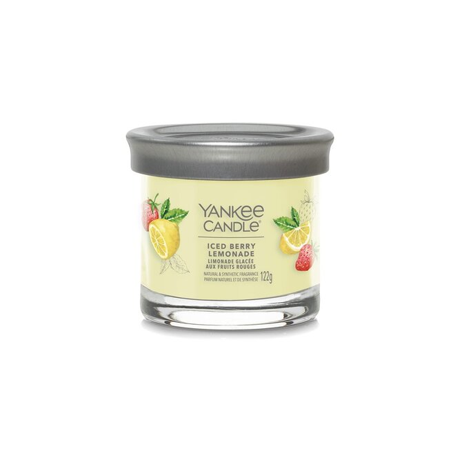Yankee Candle vonná svíčka Tumbler ve skle malá Iced Berry Lemonade 122 g Žlutá
