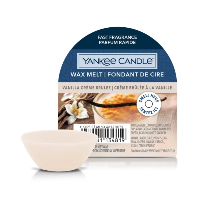 Yankee Candle vonný vosk 22 g Vanilla Creme Brulee Krémová