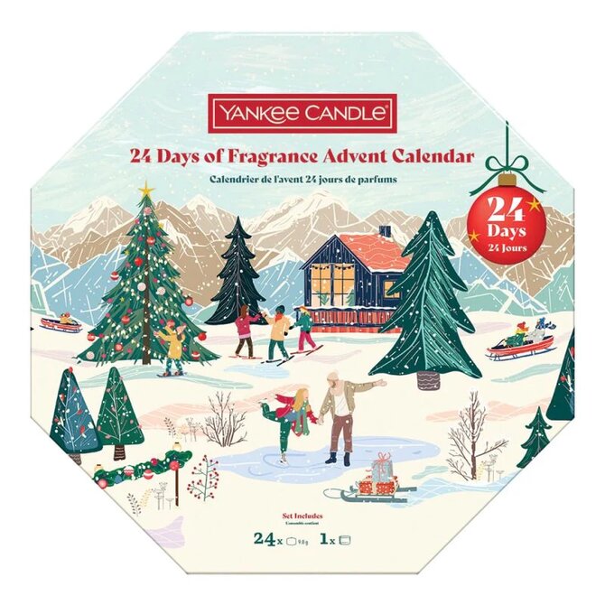 Yankee Candle Adventní kalendář 2025 věnec 24× 9,8 g