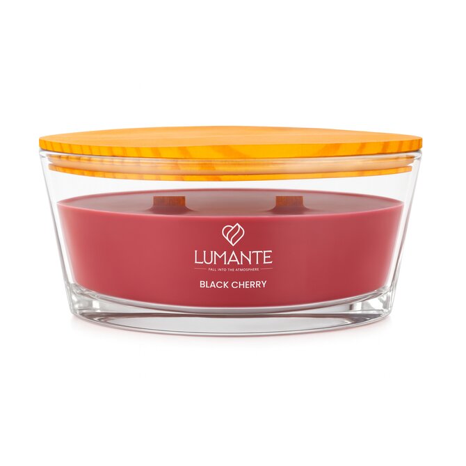 LUMANTE Loď s dřevěným knotem Black Cherry 423 g Červená