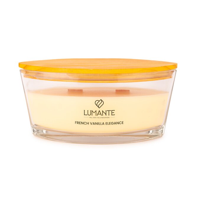 LUMANTE Loď s dřevěným knotem French Vanilla Elegance 423 g Červená