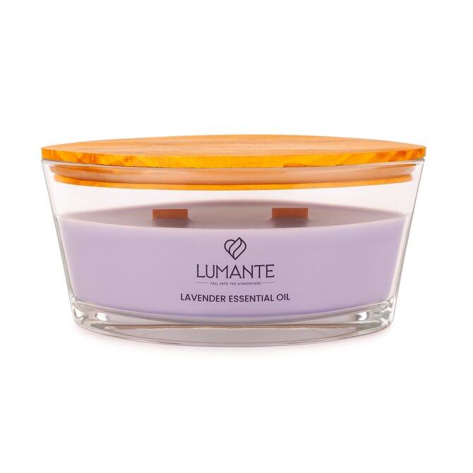 LUMANTE Loď s dřevěným knotem Lavender Essential Oil 423 g Červená