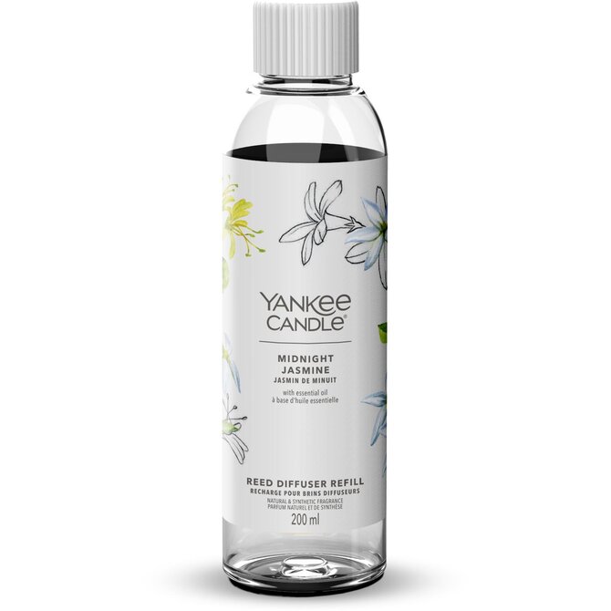 Yankee Candle Signature difuzér náhradní nápň 200ml Midnight Jasmine Bílá