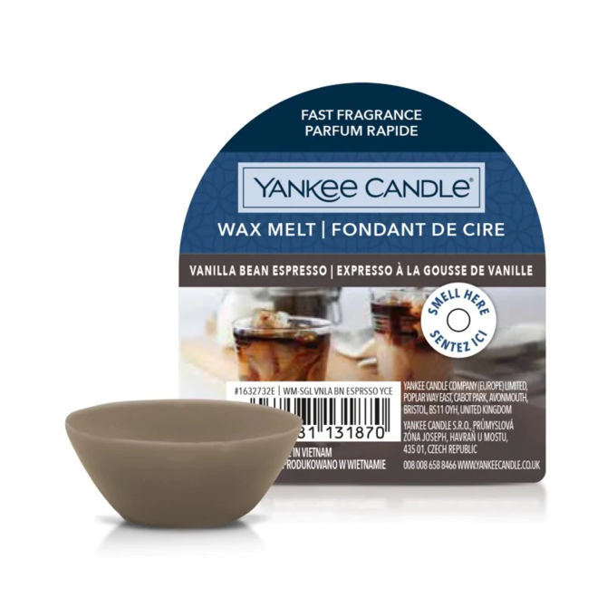 Yankee Candle vonný vosk 22 g Vanilla Bean Espresso Hnědá