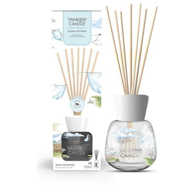 Yankee Candle Signature difuzér 100ml Clean Cotton Bílá