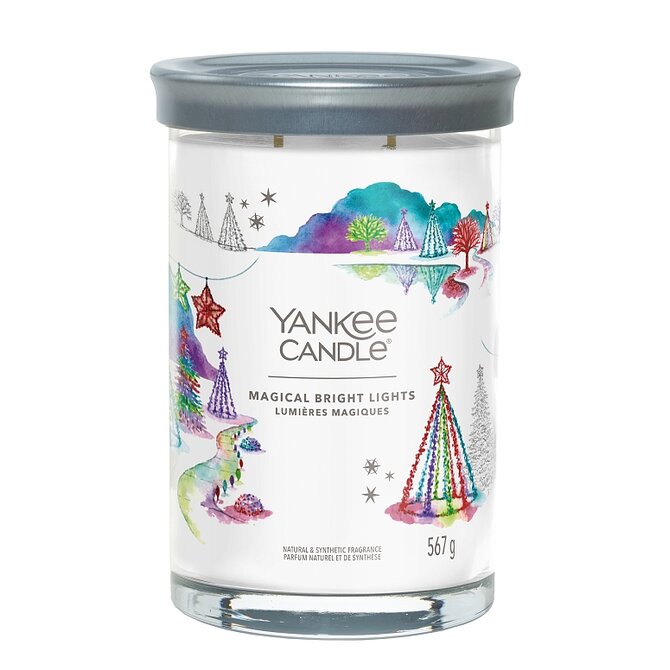 Yankee Candle vonná svíčka Tumbler ve skle velká Magical Bright Lights Tumbler 567g Bílá