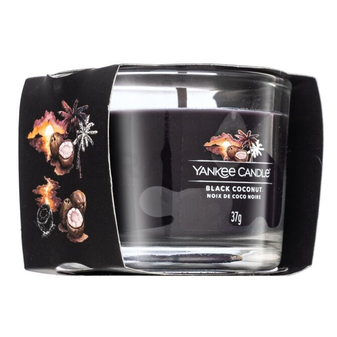 Yankee Candle mini svíčka Black Coconut 37g Černá