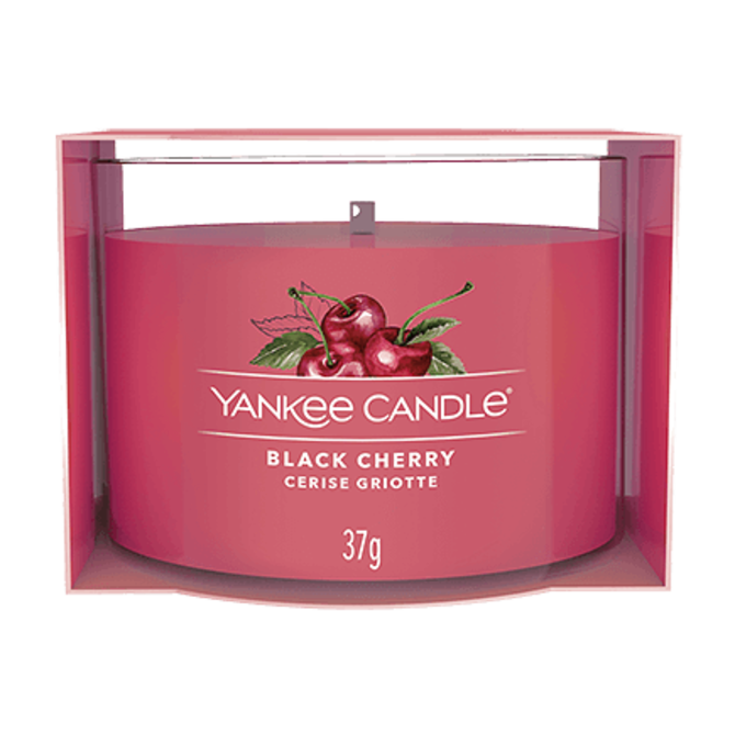 Yankee Candle mini svíčka Black Cherry 37g Červená