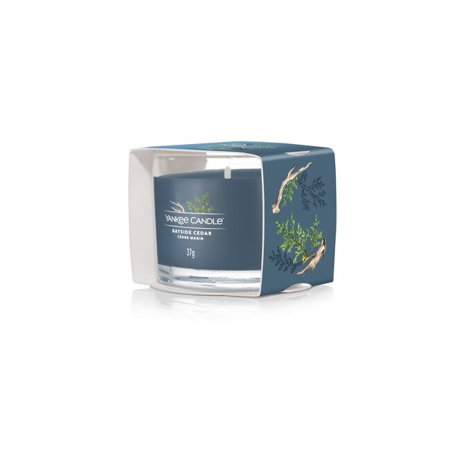 Yankee Candle votivní svíčka ve skle Bayside Cedar 37g