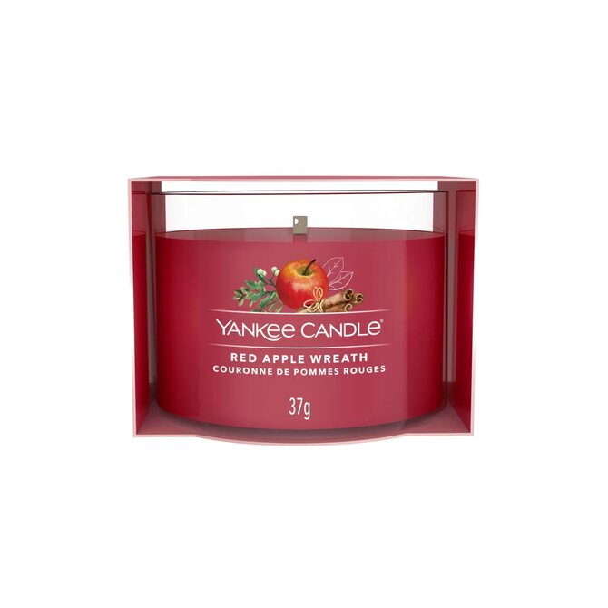 Yankee Candle votivní svíčka ve skle Red Apple Wreath 37g