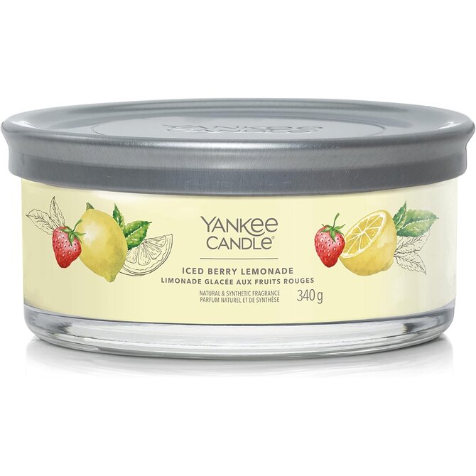 Yankee Candle vonná svíčka Signature Tumbler 5 knotů Iced Berry Lemonade 340g Žlutá
