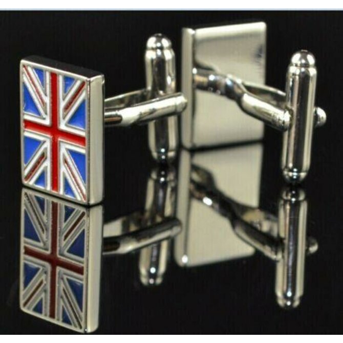 Manžetové knoflíčky Velká Británie Stříbrná, Ocel