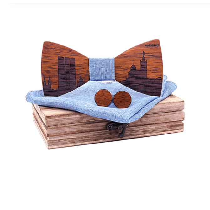 Manžetové knoflíčky s motýlkem Riviera 100% Cotton