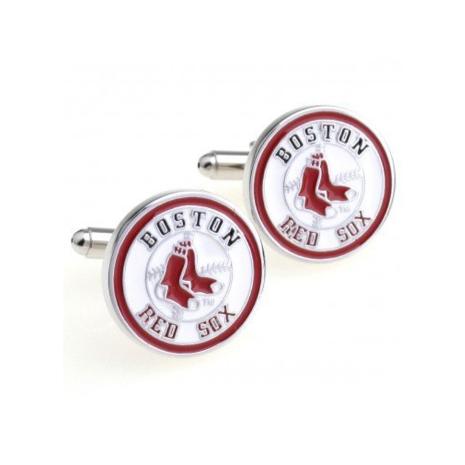 Manžetové knoflíčky Boston red sox Červená, Ocel, Slitina