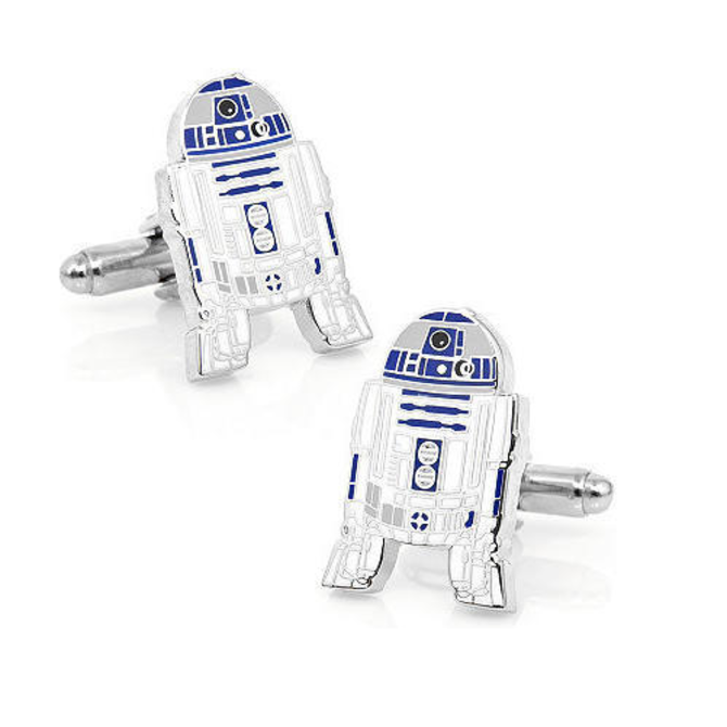Manžetové knoflíčky Star Wars R2D2 Stříbrné, Ocel