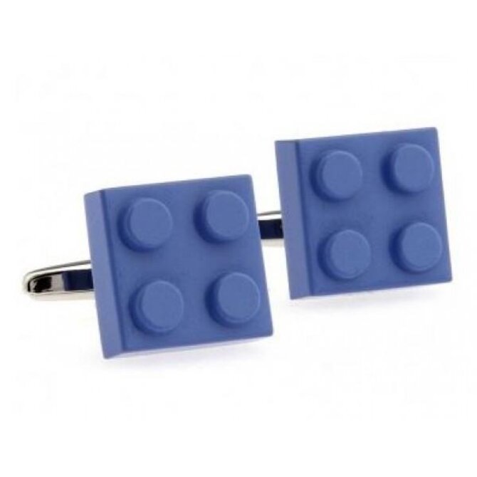 Manžetové knoflíčky modré Lego Modrá, Ocel