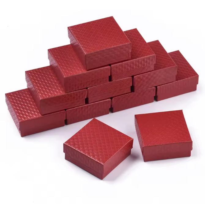 Box na manžetové knoflíčky červená Červená