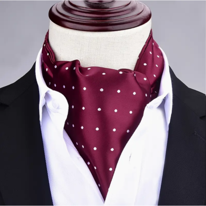Pánský dvojvrstvý šátek nákrčník červený Červená, 100% polyester