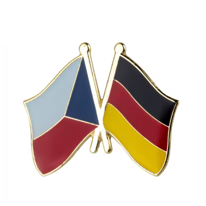 Odznak přátelství vlajka České republiky Německo Zlatá, Ocel
