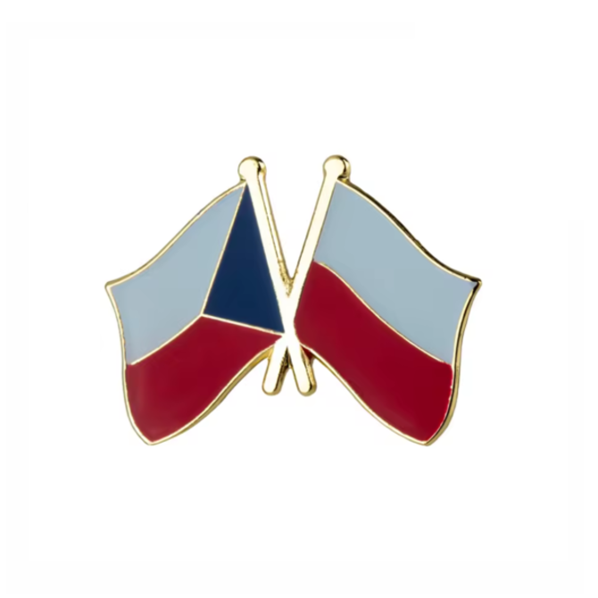 Odznak přátelství vlajka České republiky Polsko Zlatá, Ocel