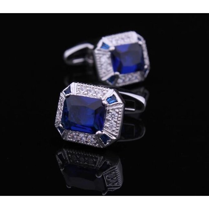 Manžetové knoflíčky temná hlubina Modrá, Ocel