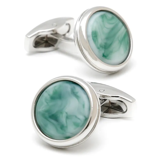 Manžetové knoflíčky tyrkysové Tyrkysová, Ocel