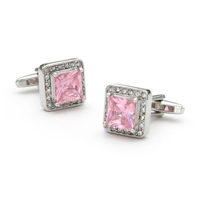 Manžetové knoflíčky světle růžové oko Růžová, Ocel