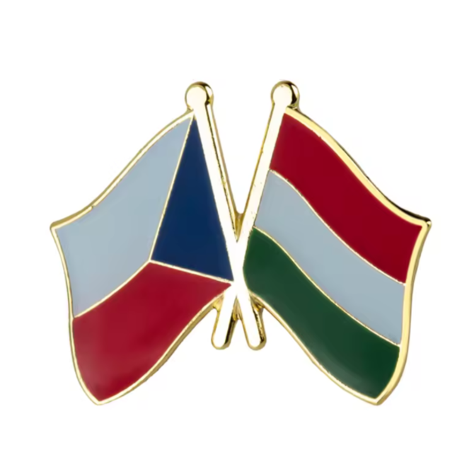 Odznak přátelství vlajka České republiky Bulharska Zlatá, Ocel