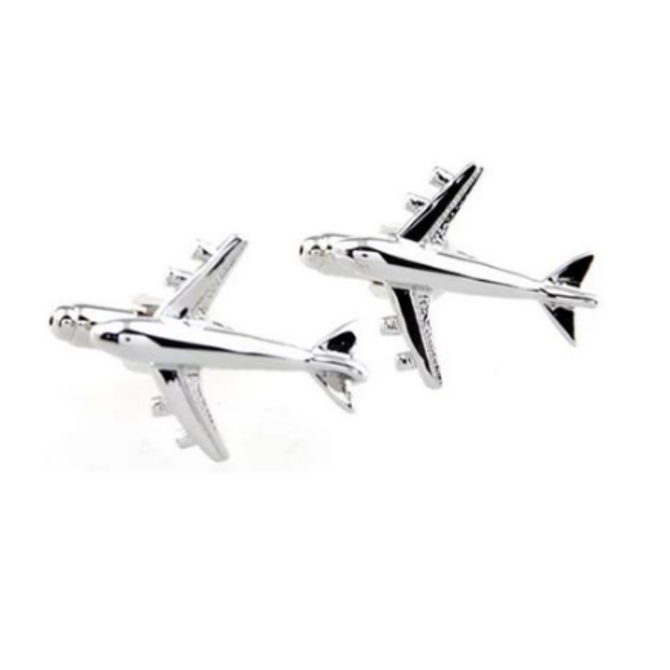 Manžetové knoflíčky velké letadlo Stříbrna, Ocel