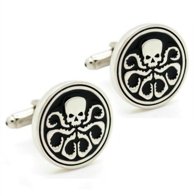 Manžetové knoflíčky hydra avengers Červená, Ocel