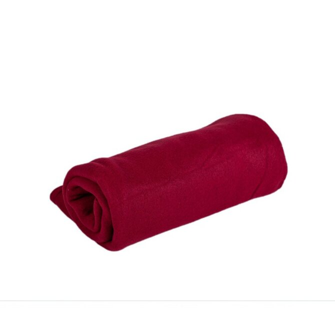 Fleecová deka vínová 150 x 200 cm červené, mikrovlákno